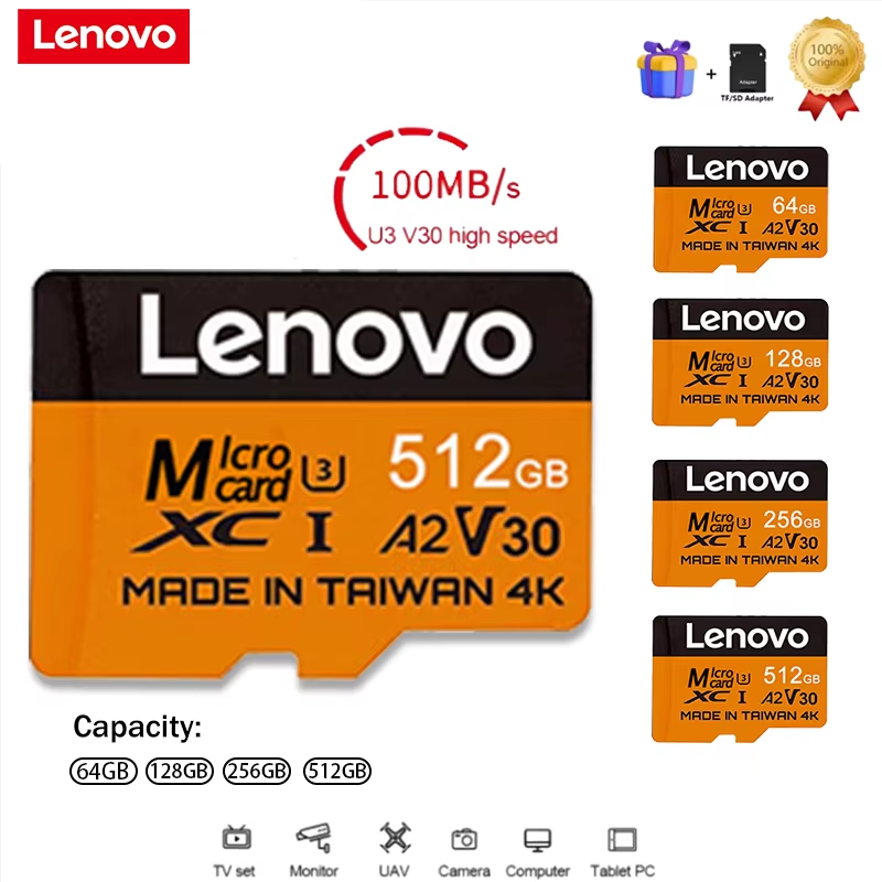 Gaming Console And Monitor - Cartes SD Lenovo Secure 512 Go,