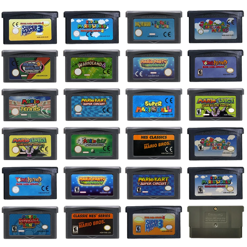 Gaming Console Mario - Cartouche de jeu GBA, série de