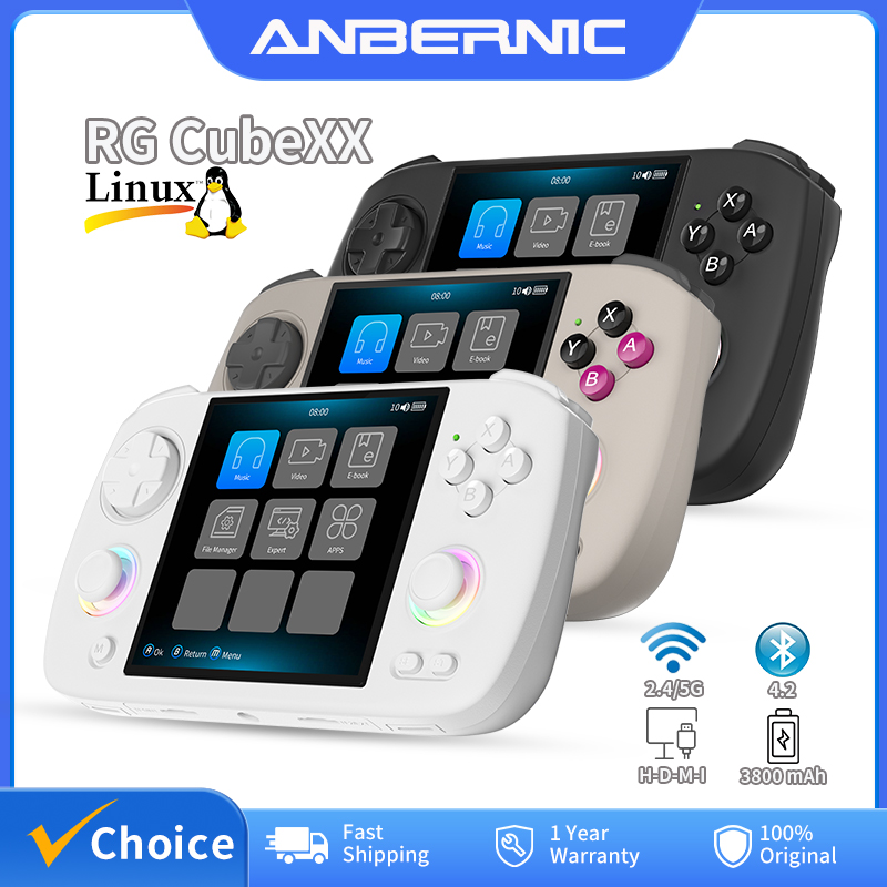 Gaming Console Mario - ANBERNIC RG Cubexx rétro Console de