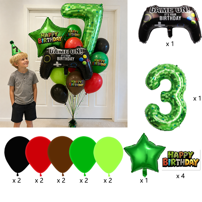 Ballon en Mylar Pixel Miner Ve - Gaming Console For Minecraft avis et prix